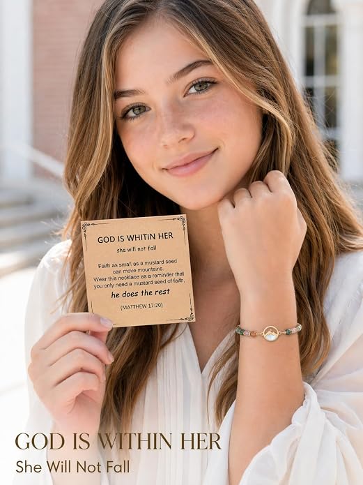 Golden Mustard Seed Bracelet For Women - Inspirational Religious Gift