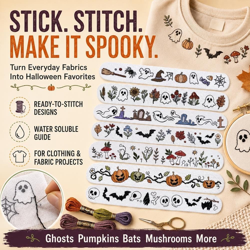 Halloween Embroidery Pattern Set