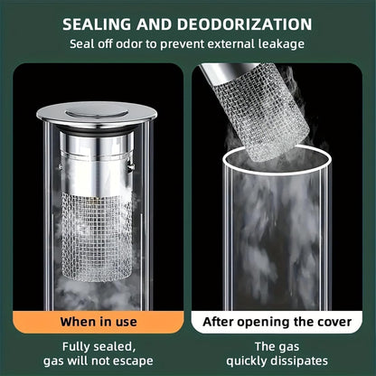 2Pack Sink Stopper Strainer - Pop-Up Drain with Removable Stainless