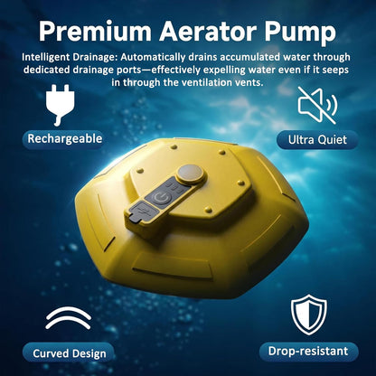 Floating Aerator Portable Quiet Bubbler for Live Minnows, Fish Tank, Outdoor Fishing