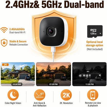 2K Window Camera with 140 Degree Wide Angle