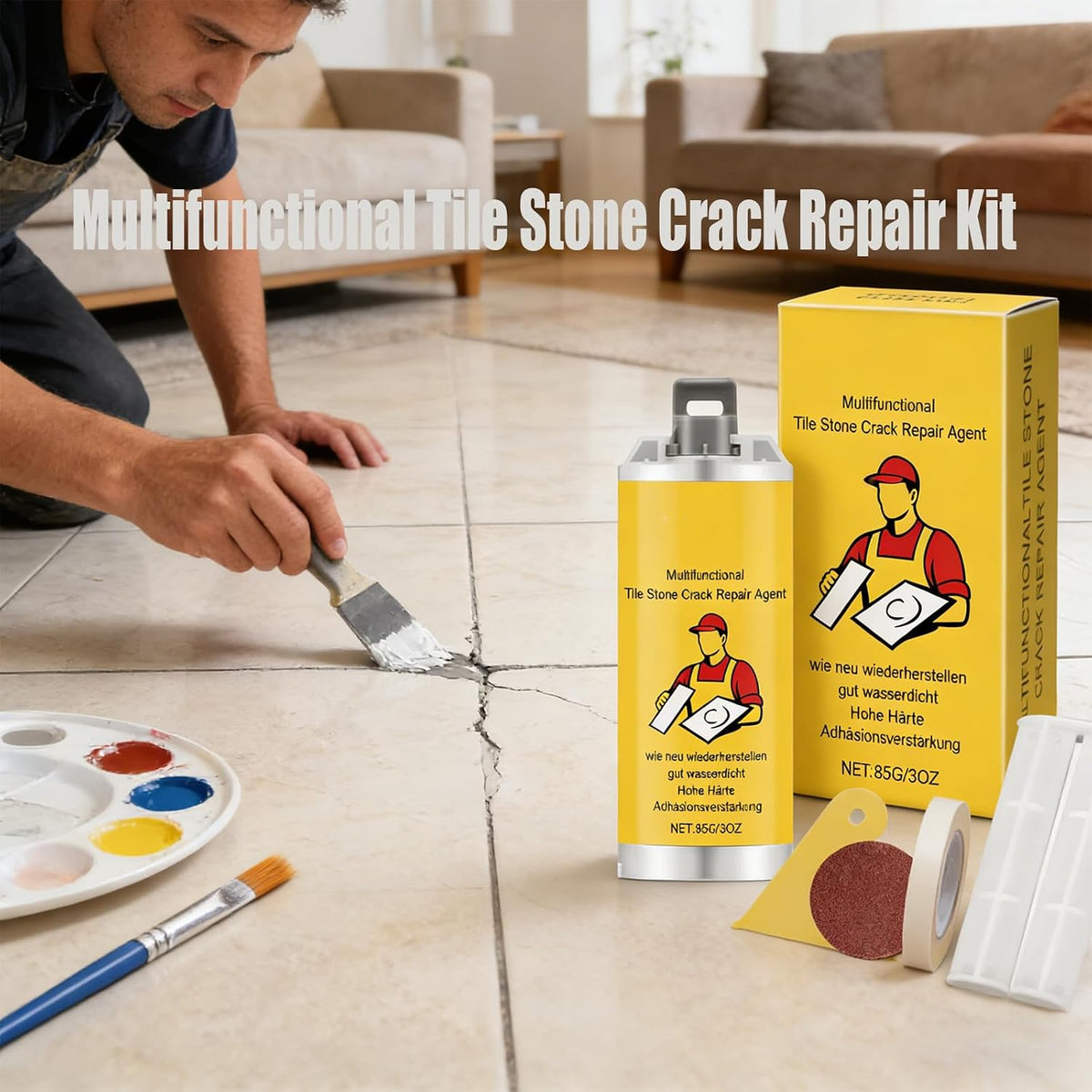 Quick-Drying Tile Repair Glue kit