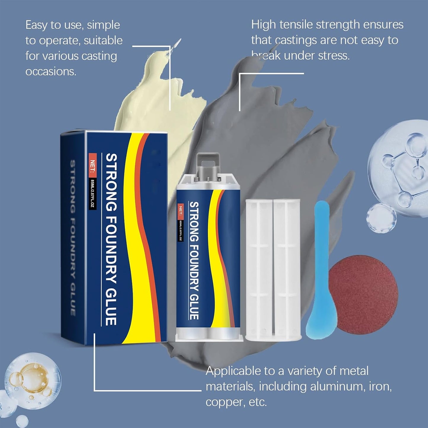 Metal Glue Heavy Duty Weld-Strong Foundry Glue-85ML