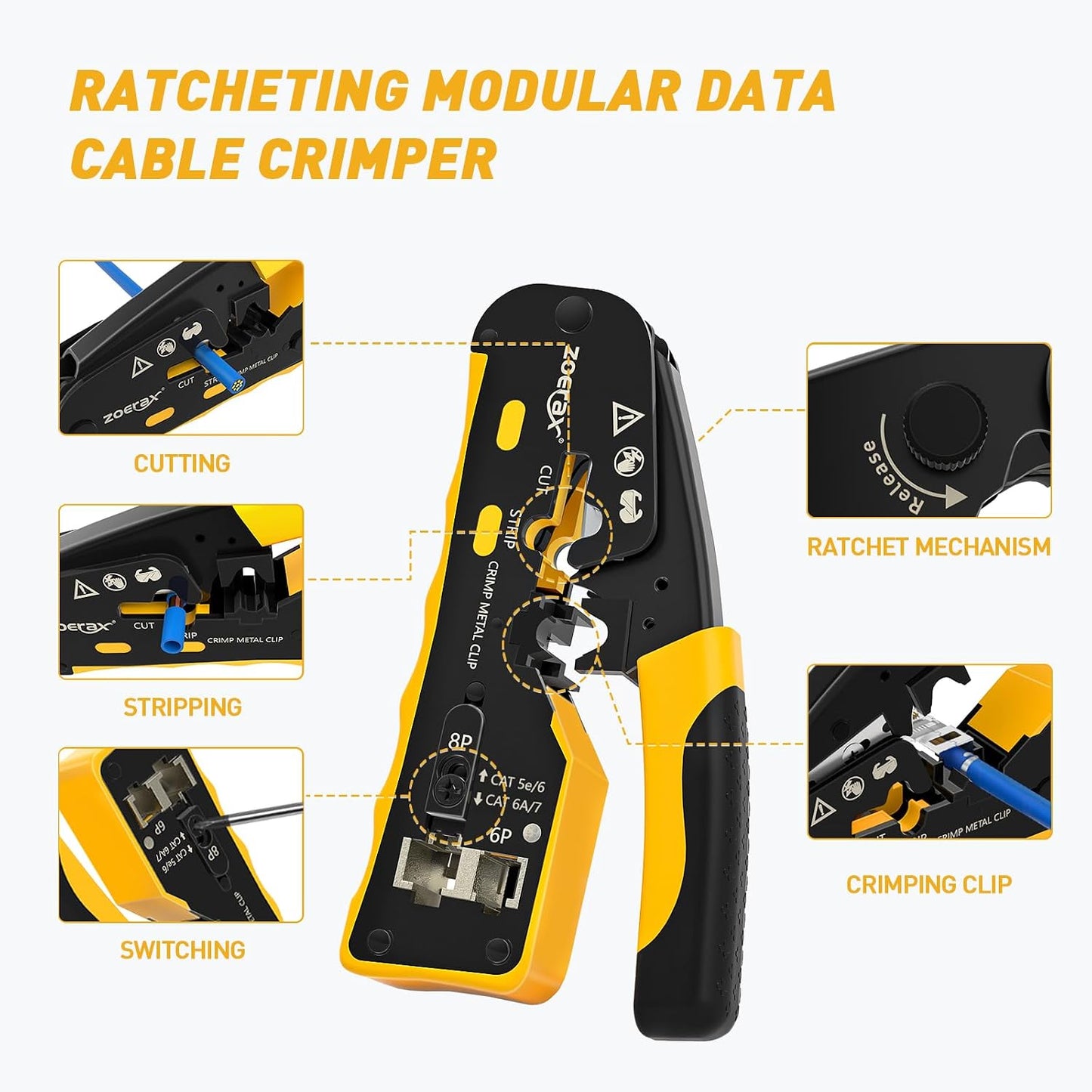 RJ45 Crimp Tool Pass Through Kit