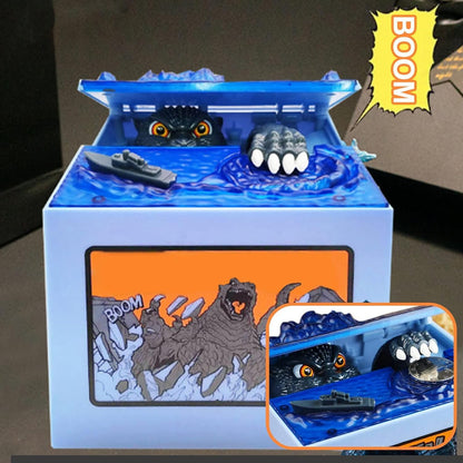 Monster Stealing Piggy Bank Cute Anime Style Christmas Birthday Gift