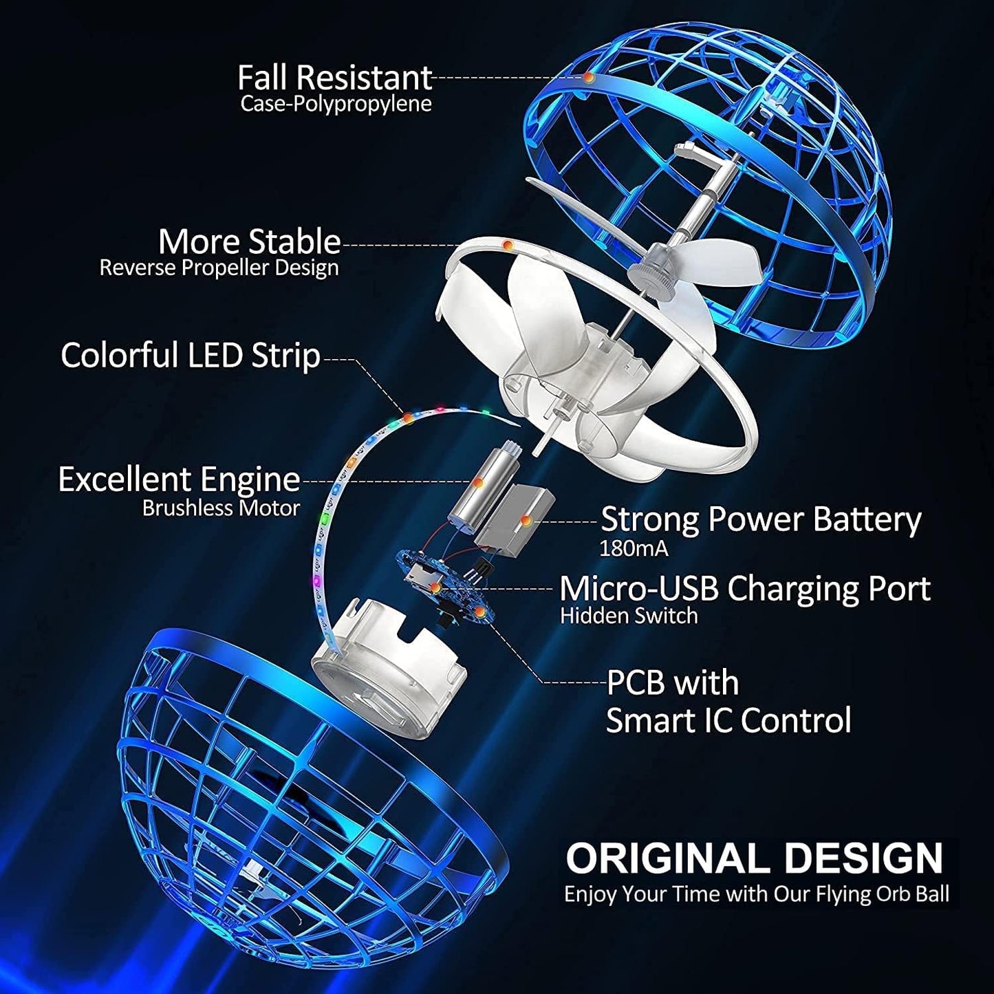 Flying Orb Ball Toy for Boys & Girls Teens Outdoor Toys
