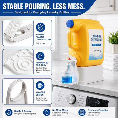 2 PCS Laundry Detergent Dispenser Holder with Press Nozzle Switch