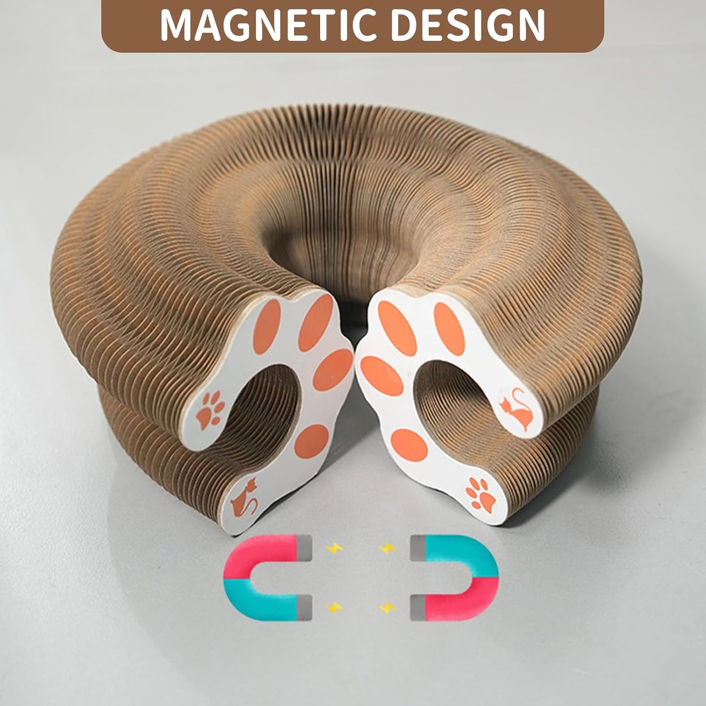 Interactive Cat Scratching Board – Foldable Accordion Design