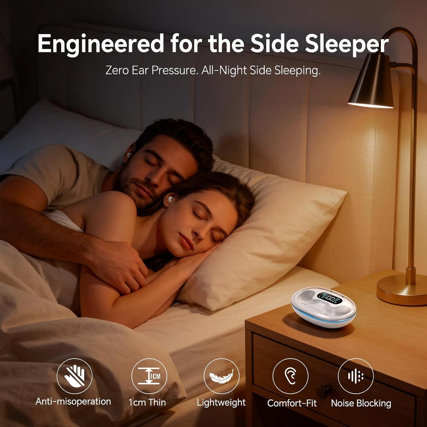 Mini Sleep Earbuds Bluetooth for Side Sleepers