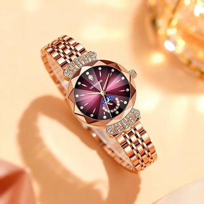Elegant Quartz Watch With Lluminous Hands