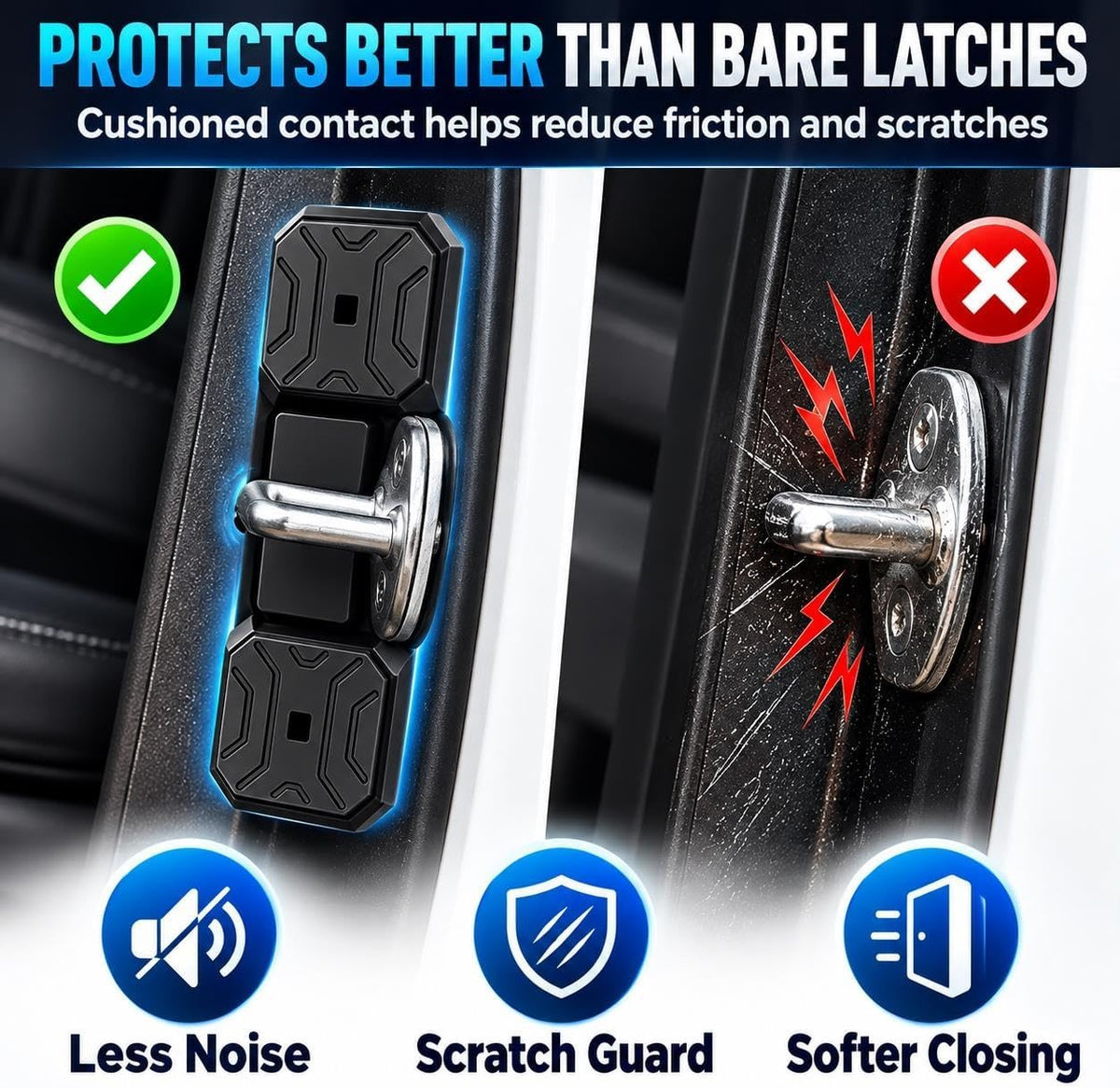 4Pcs Magnetic Silicone Door Latch Covers