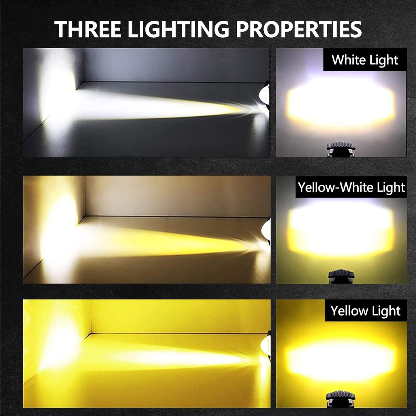 Motorcycle LED Driving Lights 12000LM Fog Lights  for Motorcycle Truck ATV SUV Car Yacht