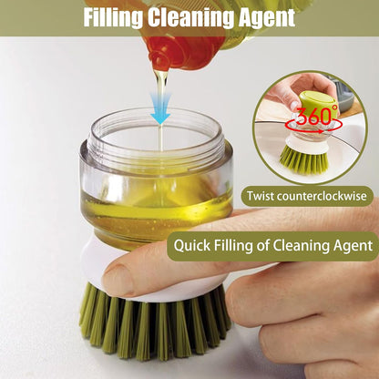 Soap Dispenser Dish Brush Equipped with Storage Bracket