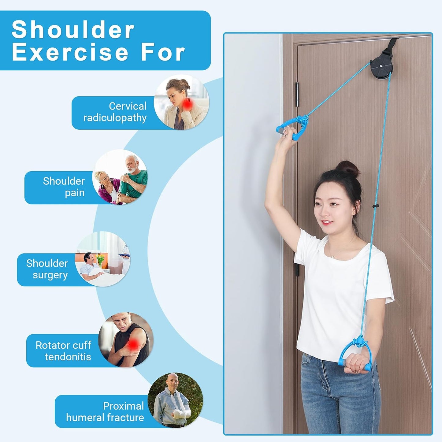 Shoulder Pulley for Physical Therapy Over the Door