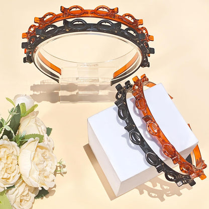 4 Pcs Headband with Clips, Professional Weave Bangs Hairstyle Hairpin Clip