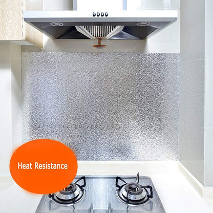Oil-Proof Aluminum Foil Kitchen Sticker (Waterproof & Heat-Resistant, 40cm x 3m)