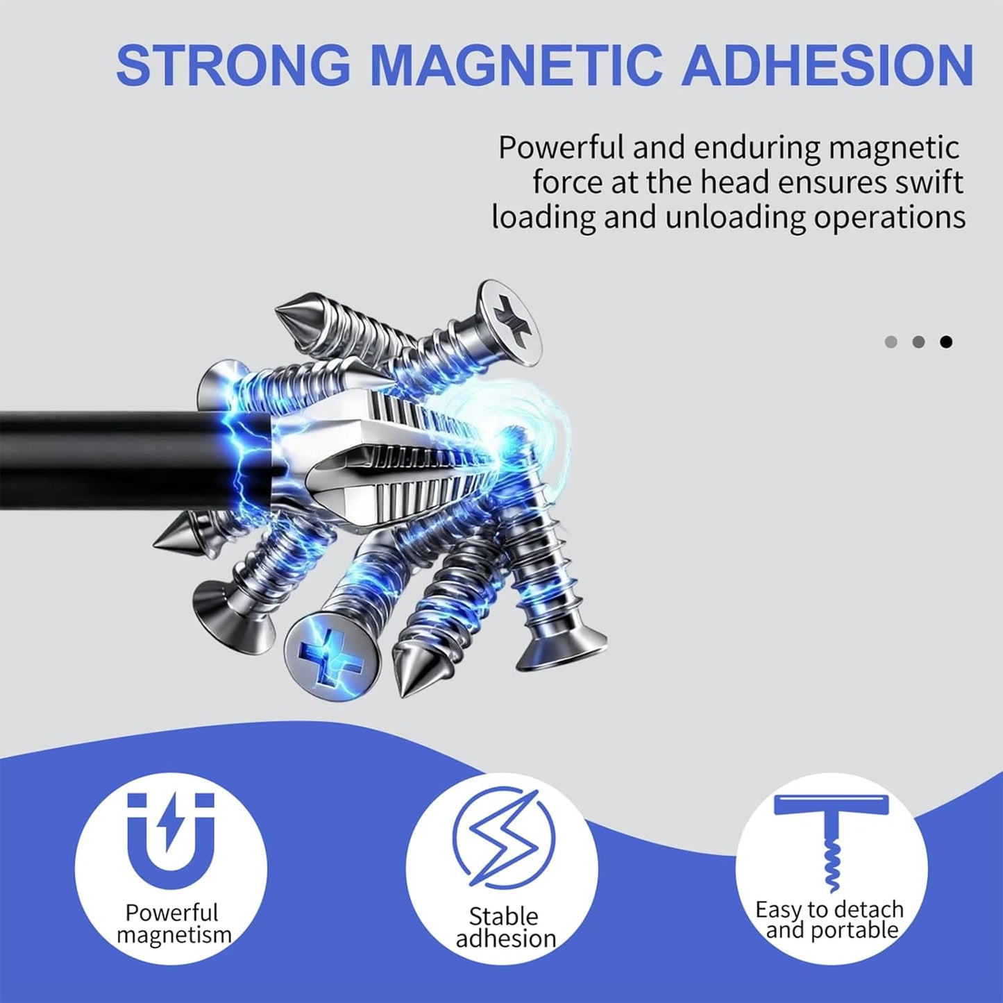 High Magnetic Screwdriver Drill Bit Set, 25 50 65 70 75 90 100 120 150mm (9Pcs)