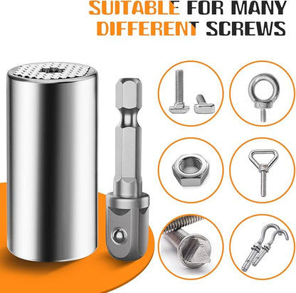 Socket Wrench Set With Drill Adapter 7-19 mm-Universal Socket Tools