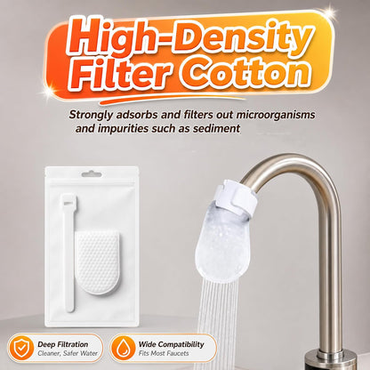 100 Pcs Faucets Filteres Bags with 20 Straps for Cold and Hot Water Filters