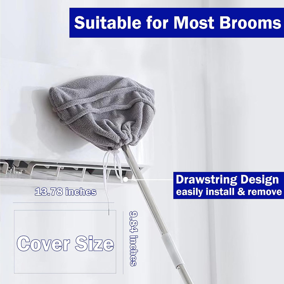 3Pack Reusable Microfiber Broom Covers