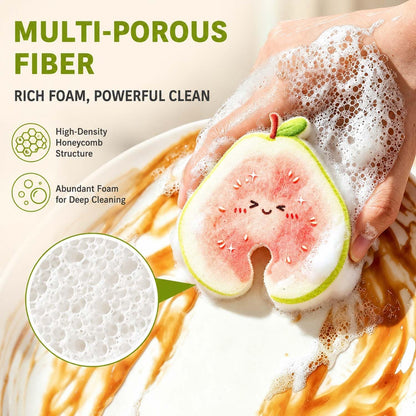3Pcs artoon Pattern Dish Scrubber