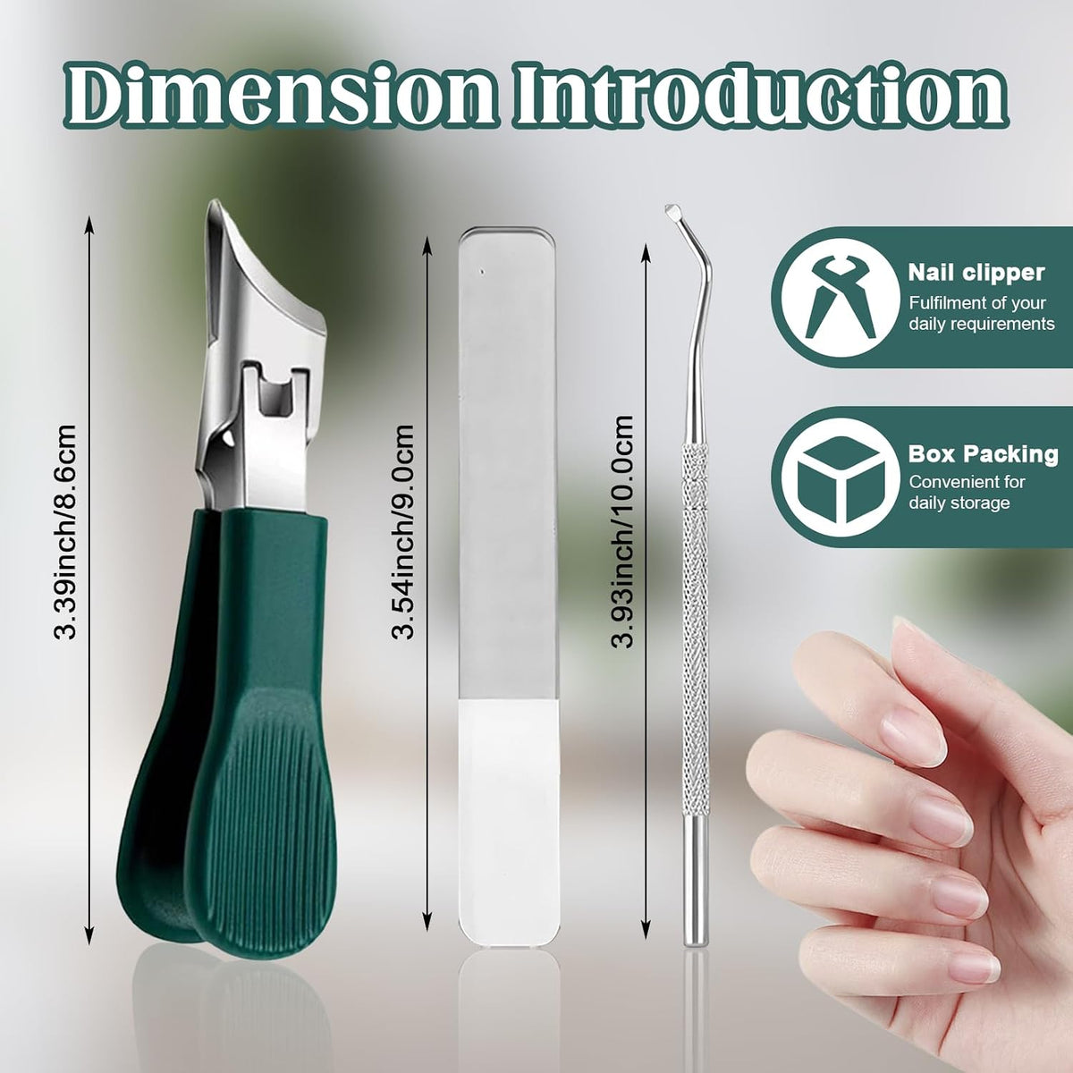 Eagle Beak Beveled Nail Clippers Manicure Set, Anti-Splash Slanted