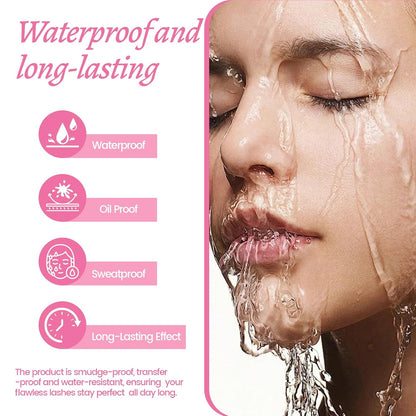 Double-Ended Waterproof Mascara, Smudge-Resistant Curling Primer-2 Pack