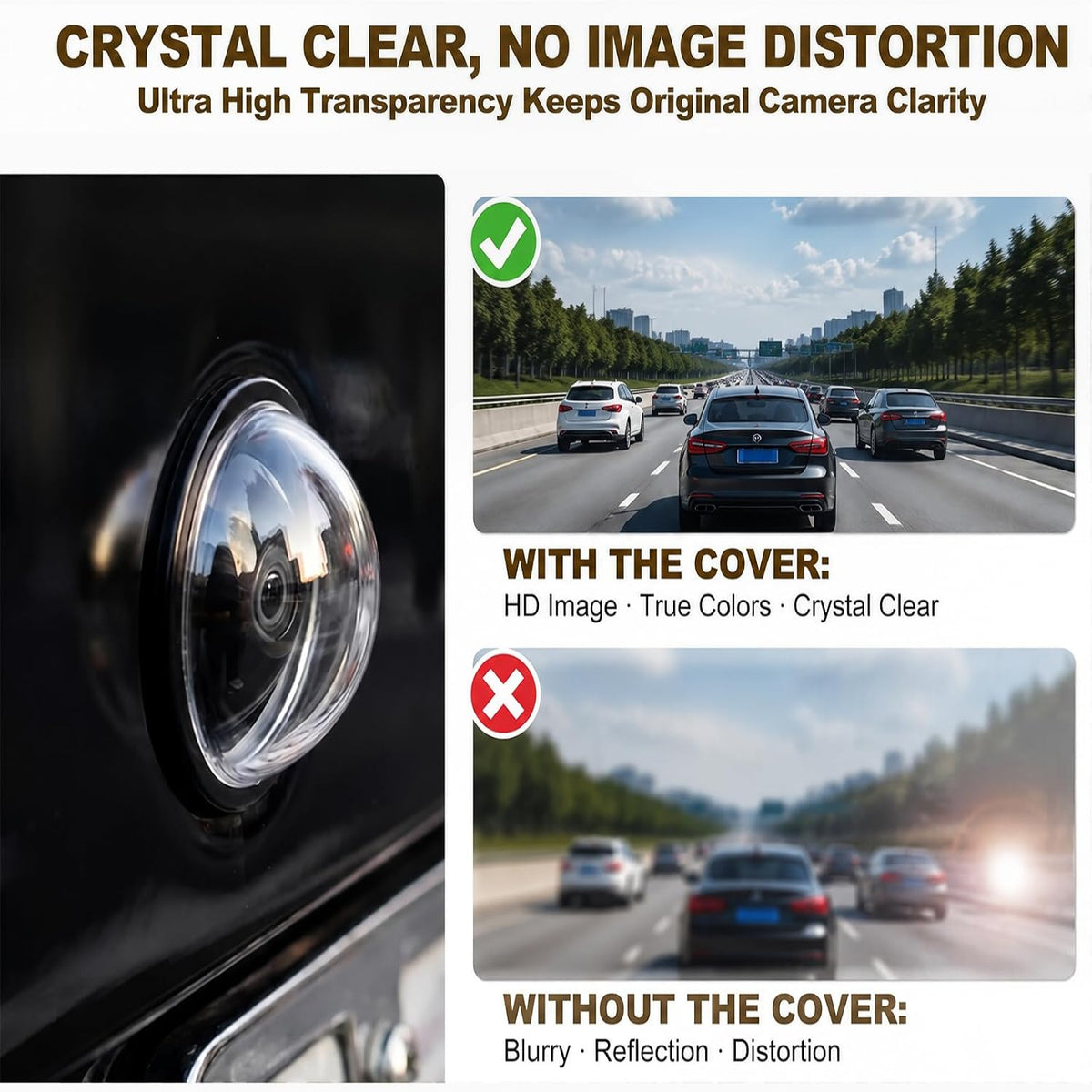 8Pcs Car Camera Lens Protector,  Anti-Scratch Waterproof