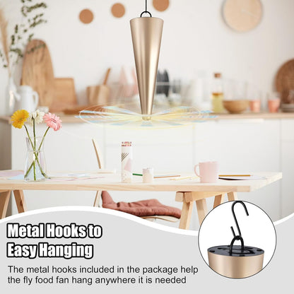 Soundless Fly Swatter with Holographic Blades – Portable Fly Fan for Bees, Wasps & Outdoor Use