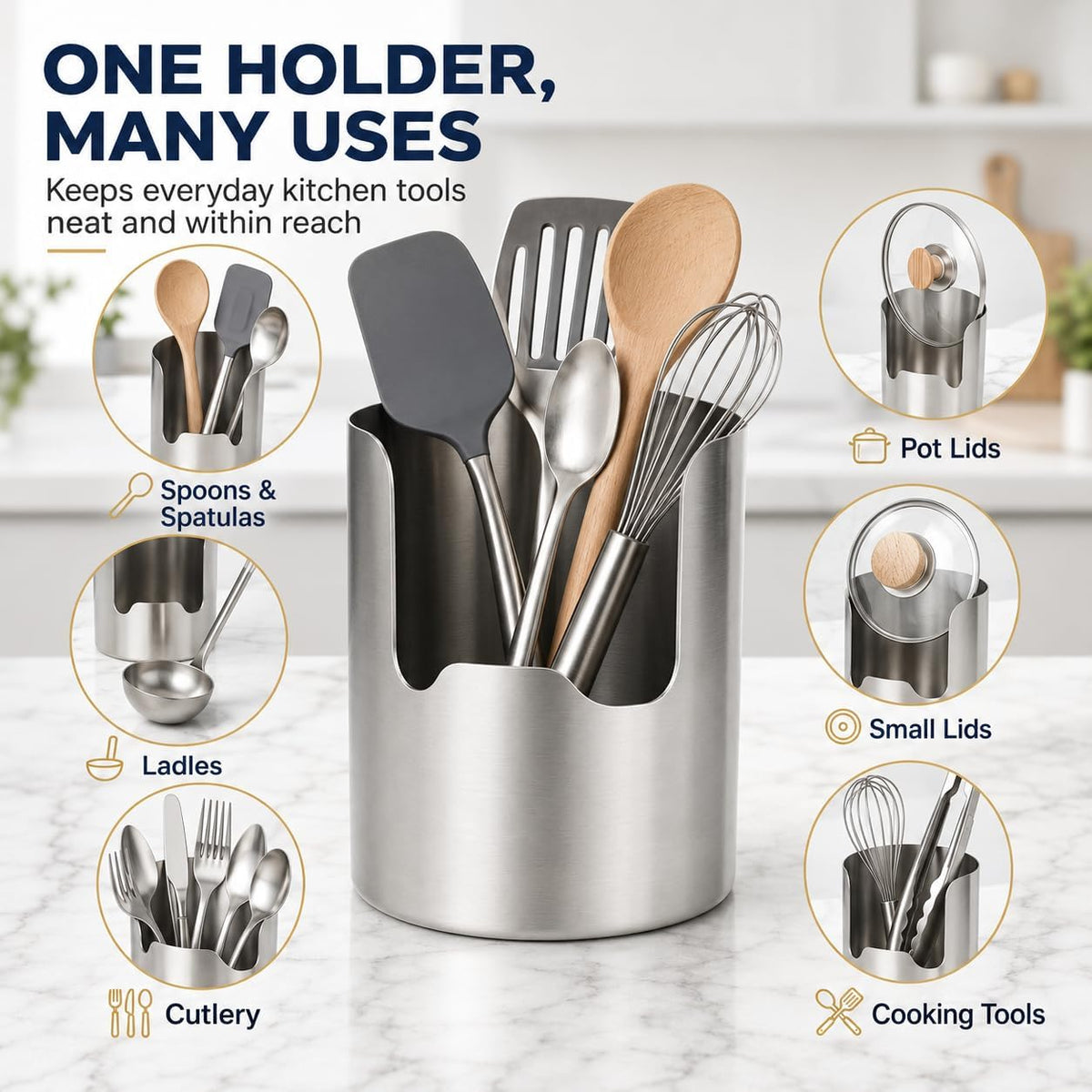 Multi-Functional Kitchen Utensil Holder