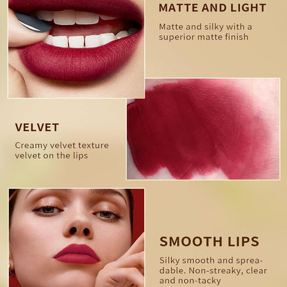 2-in-1 Matte Lipstick & Lip Gloss 3-Piece Set – Matte Finish