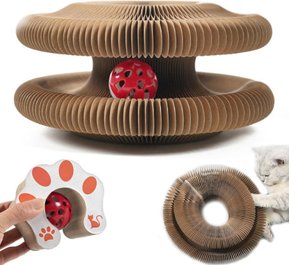 Interactive Cat Scratching Board – Foldable Accordion Design