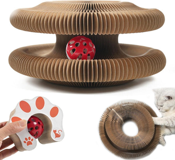 Interactive Cat Scratching Board – Foldable Accordion Design