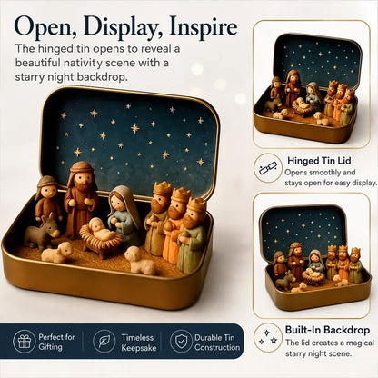 Handmade Mini Christmas Nativity Scene Ornament