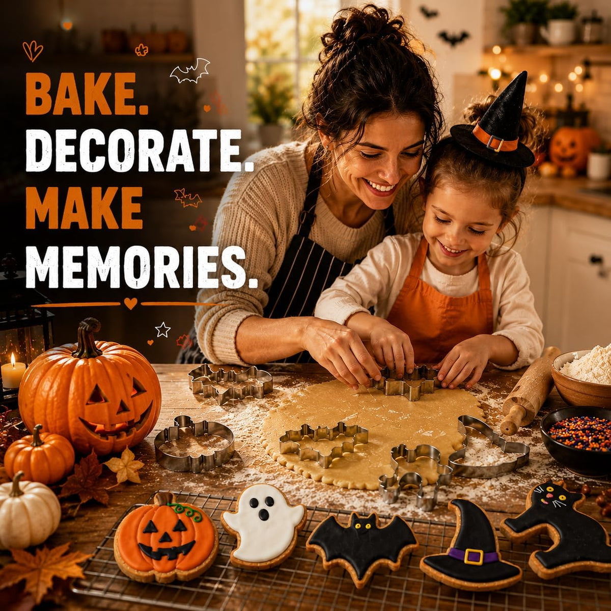 5 Pcs Halloween Cookie Cutters Set