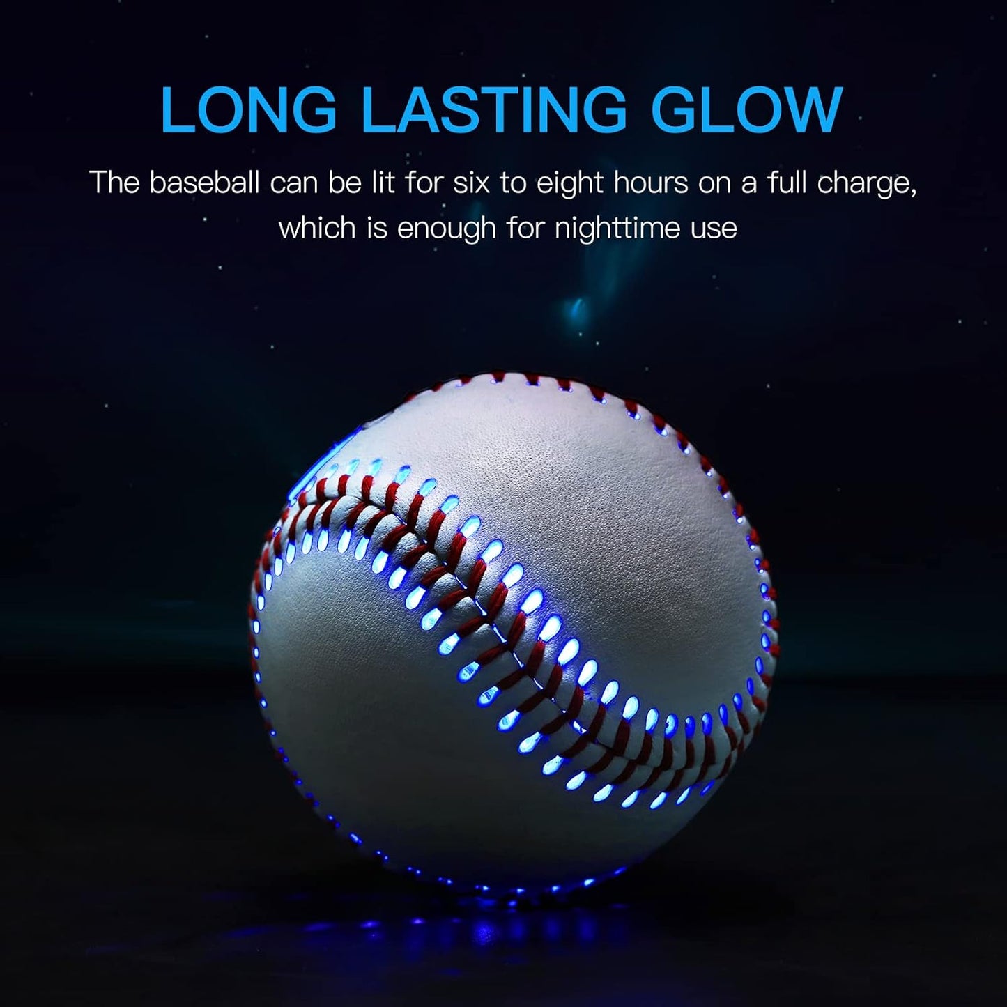Glow-in-the-Dark Baseball – Rechargeable LED Light-Up Ball