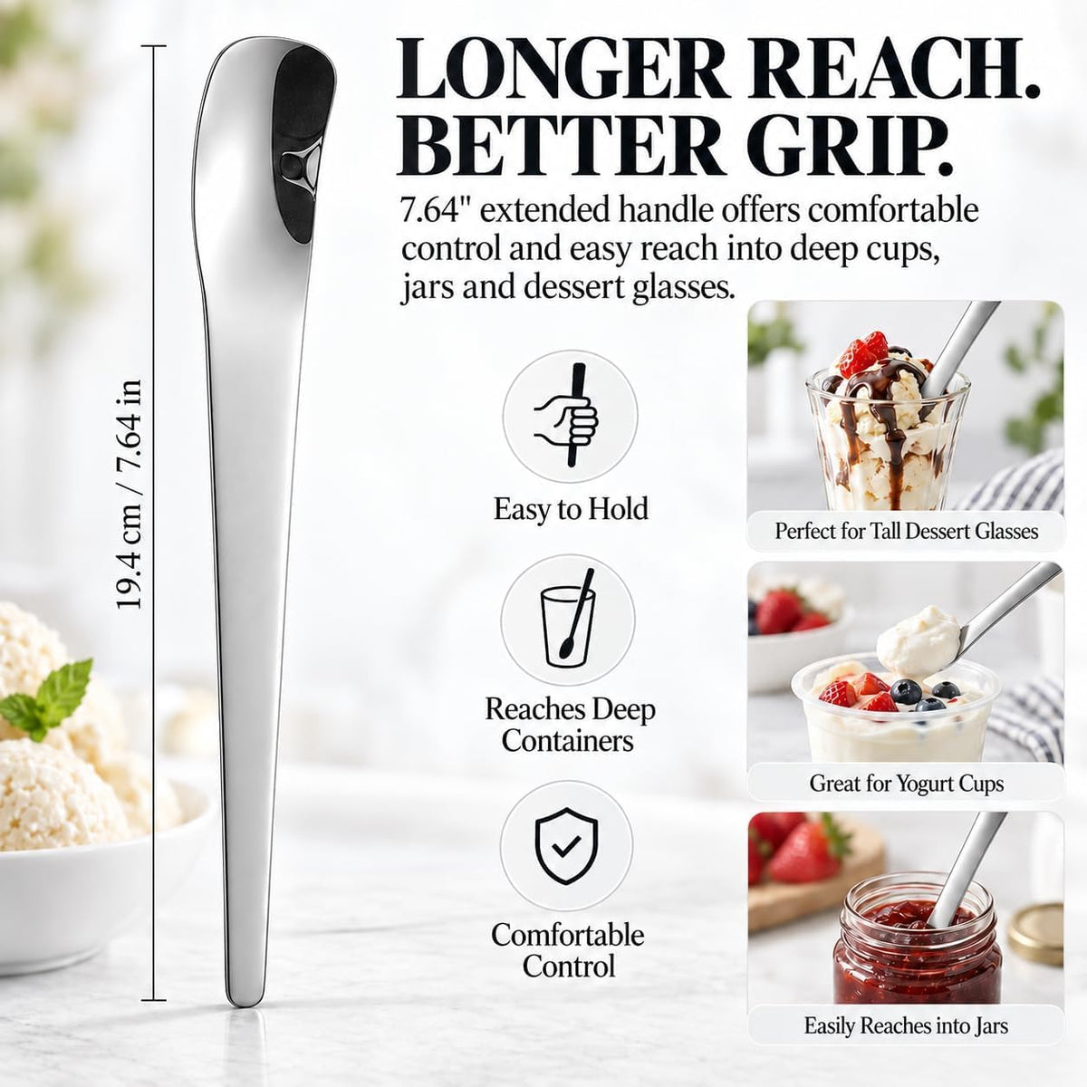 Stainless Steel Dessert Spade Spoon