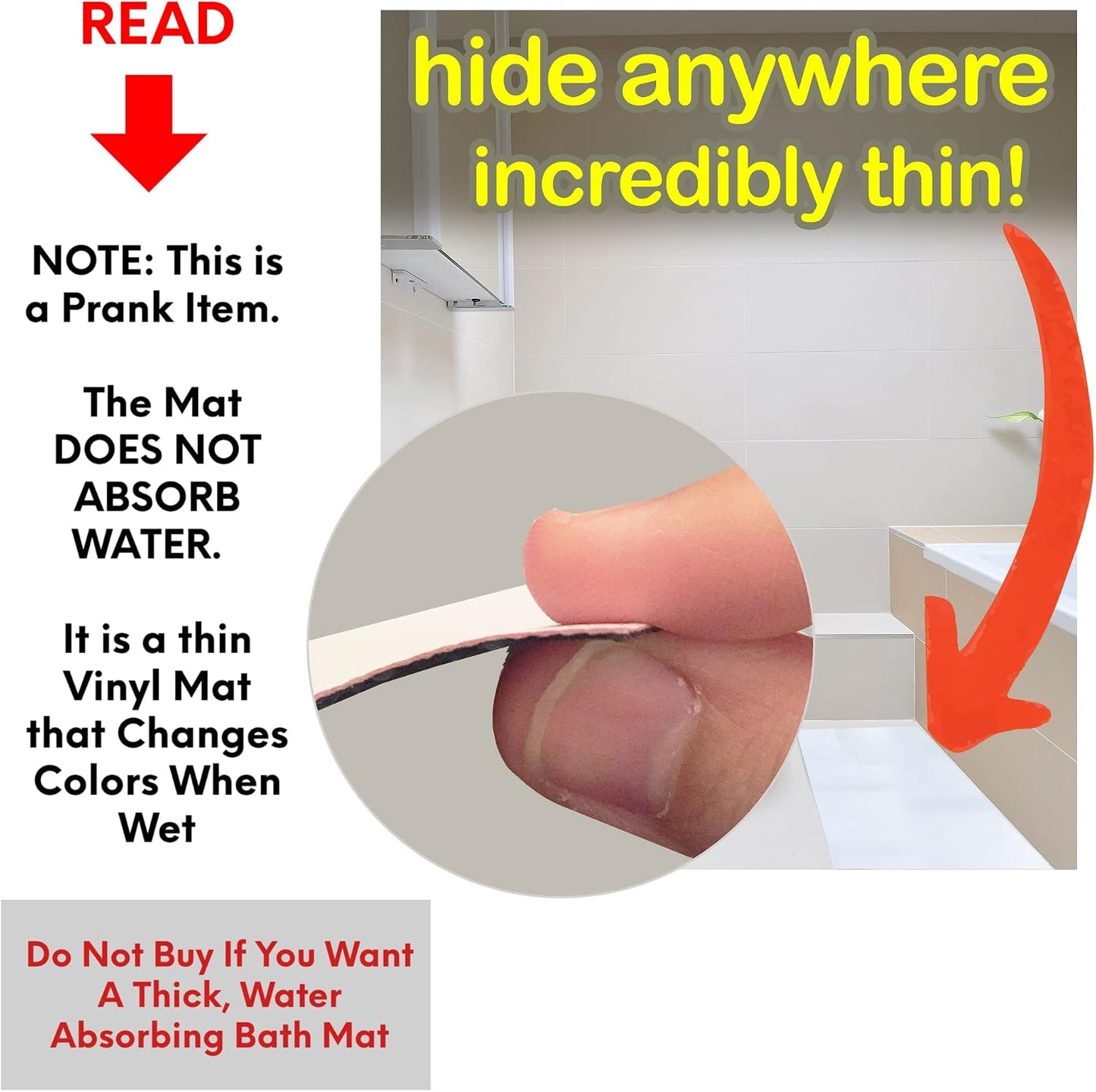 Bloody Bath Mat, The Official and Authentic Mat That Turns Red When Wet