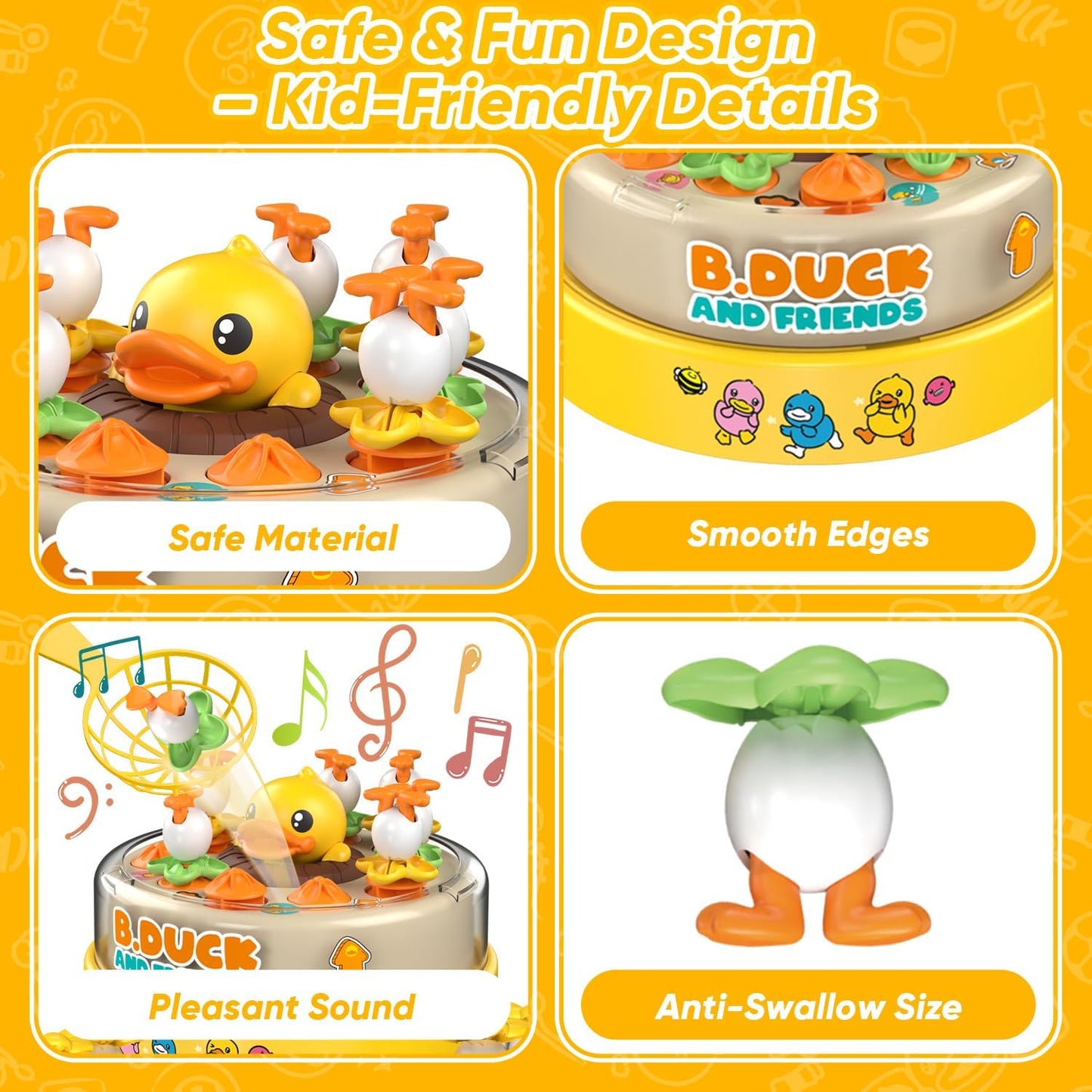 B.Duck Pop-up Catch Game – Interactive Tabletop Game