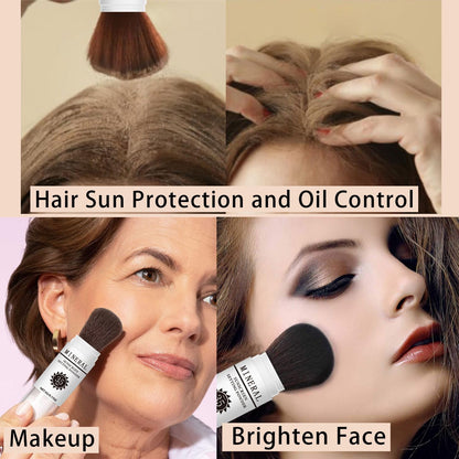 Sunscreen Setting Powder SPF 35, Mineral Brush Powder for Face & Scalp