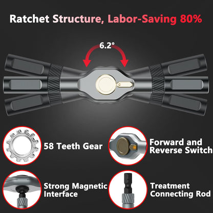 24 in 1 Ratchet Screwdriver Set with Detachable Handle