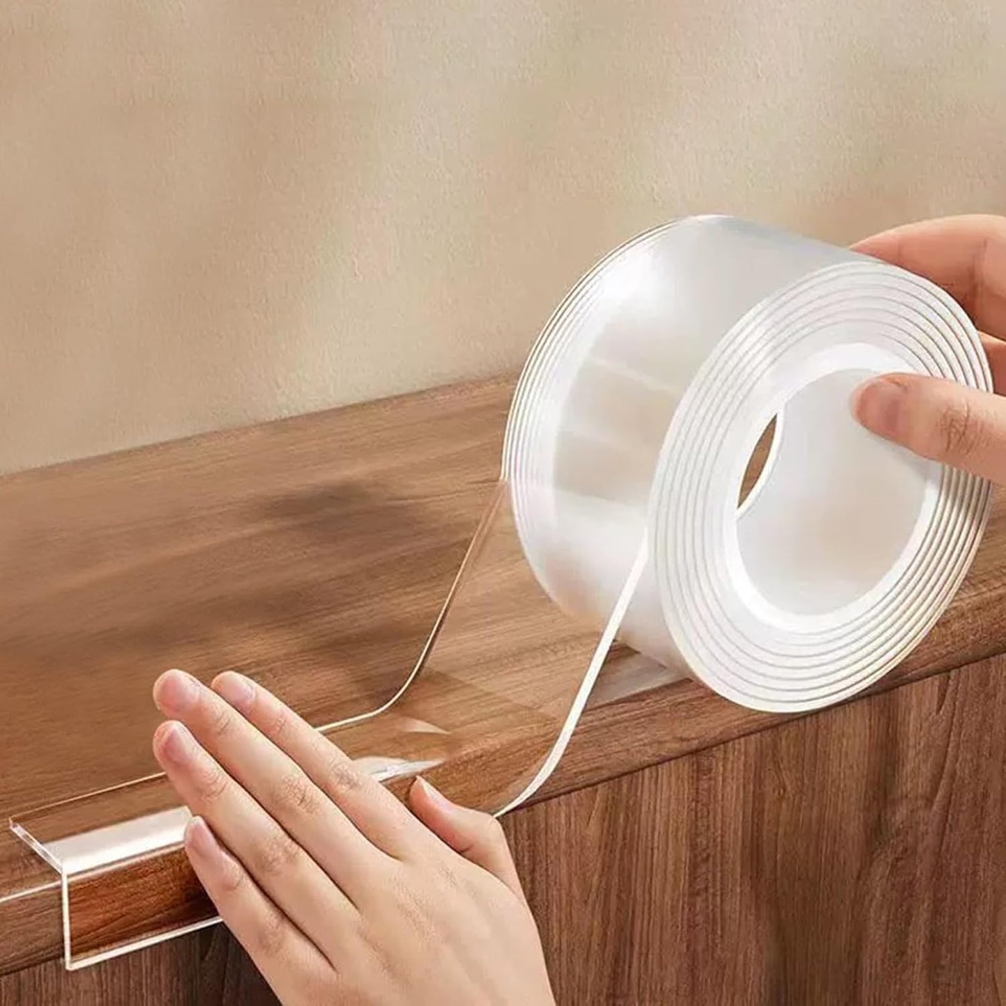 Multipurpose Double Sided Tape – Transparent Removable Tape for Walls, Posters, Crafts & Household Use