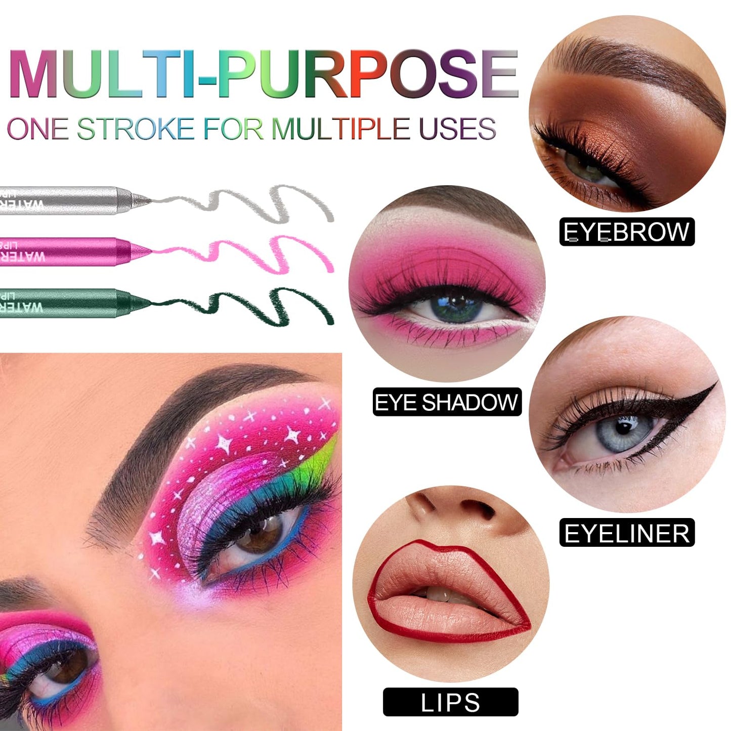 15-Color Pearlescent Eyeliner Set – Smooth, Waterproof, And Highly Pigmented