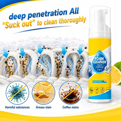4-in-1 Foam Spray Cleaner Set with Sponge and Towel