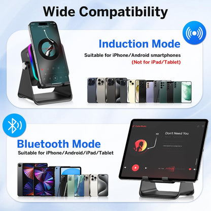 Smart Induction Speaker Portable Audio Dock for Home Office Gift