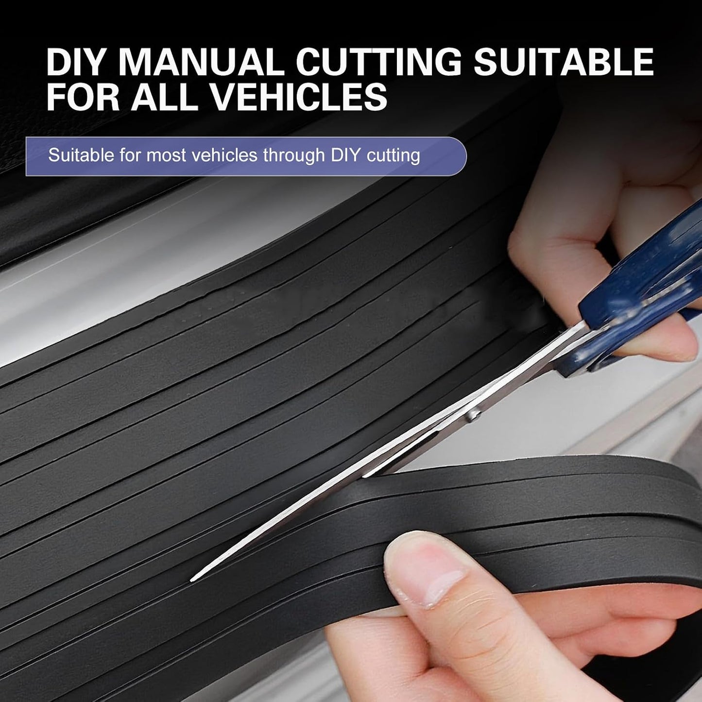 Car Rear Bumper Guard, Rubber Scratch-resistant Anti-slip Trunk Sill Protector
