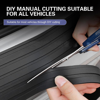 Car Rear Bumper Guard, Rubber Scratch-resistant Anti-slip Trunk Sill Protector