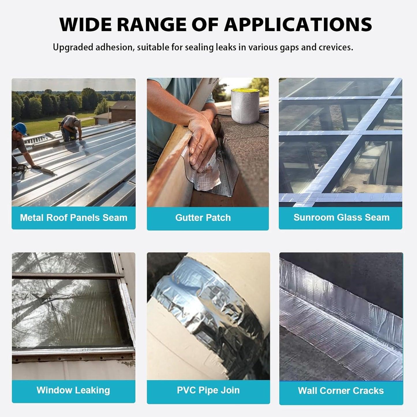 Butyl Waterproof Tape for Leak-Proof Patching of Windows, Glass, Boats, Pipes