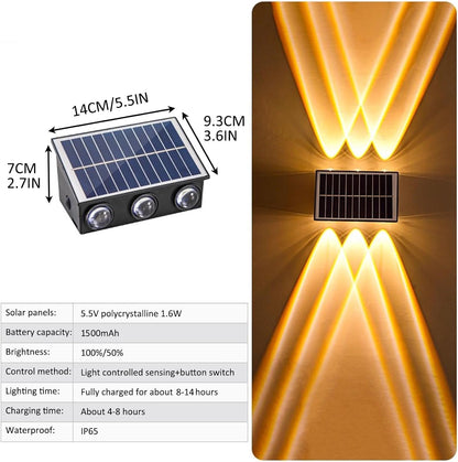 Porch Lights Outdoor Up And Down Illuminated Solar Lights