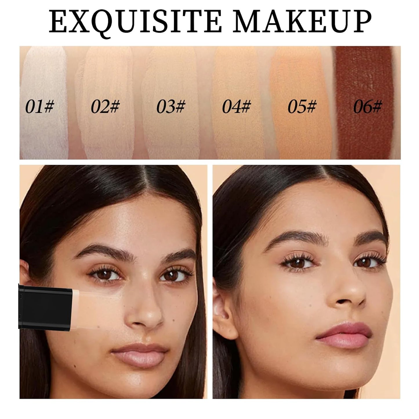 2-in-1 Concealer & Foundation Stick with Built-in Brush